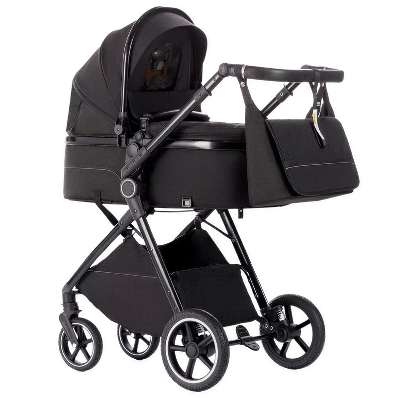 Noolio Poussette 3-en-1 — Nacelle + Siège auto + Siège bébé — De la naissance à 3 ans