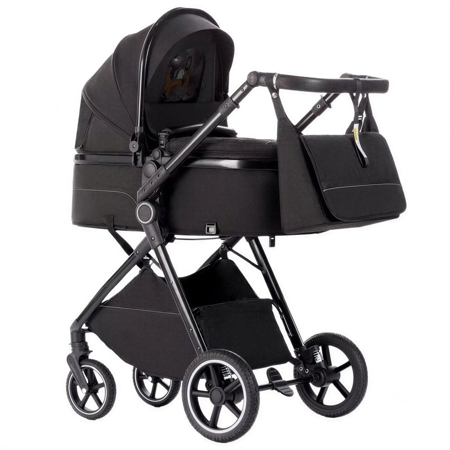 Noolio Poussette 3-en-1 — Nacelle + Siège auto + Siège bébé — De la naissance à 3 ans