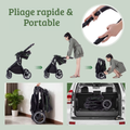 Noolio Poussette 3-en-1 — Nacelle + Siège auto + Siège bébé — De la naissance à 3 ans