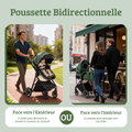 Noolio Poussette 3-en-1 — Nacelle + Siège auto + Siège bébé — De la naissance à 3 ans